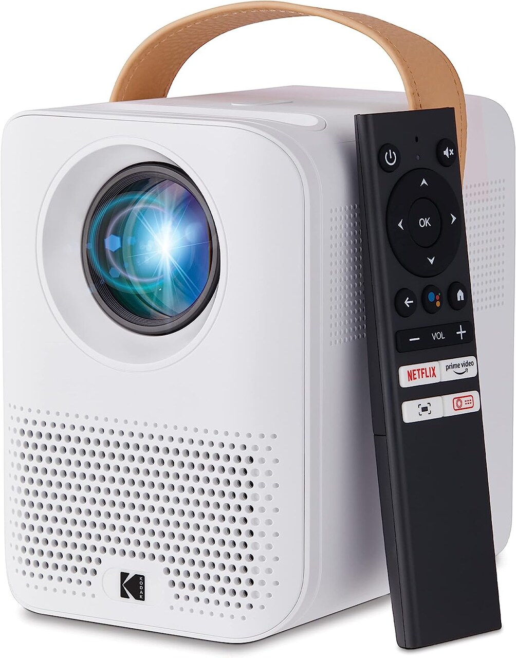 KODAK FLIK HD9 Smart Projector, 1080p Projector With Wifi and Bluetooth W/Android TV, Built-in Speakers & Voice Remote